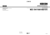 Koden MDC-1041 Operation Manual
