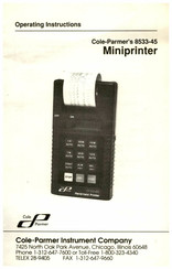 Cole Parmer 8533-45 Operating Instructions Manual