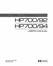 HP HP700/94 User Manual