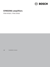 Bosch SYNSONA PRM-2P600 Installation Manual
