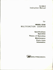 DATA PRECISION 5740 Instruction Manual