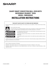 Sharp SWB3085HS Installation Instructions Manual