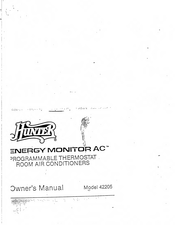 Hunter Energy Monitor AC 42205 Owner's Manual