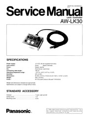 Panasonic AWLK30 - LENS CONTROLLER Service Manual