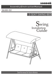 AOODOR 800-052 Assembly & Instruction Manual