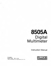 Fluke 8505A Instruction Manual