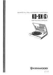 Kenwood KD-9X Instruction Manual