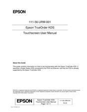 Epson MicroTouch SK-215P-A1 User Manual