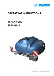 LEMKEN FRONT TANK SPRAYHUB Operating Instructions Manual