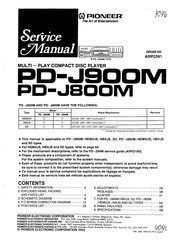 Pioneer PD-J900M Service Manual