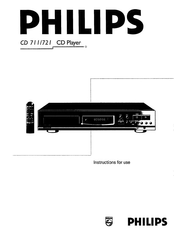 Philips CD 721 Instructions For Use Manual