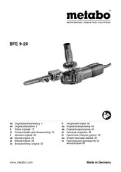 Metabo BFE 9-20 Original Instructions Manual