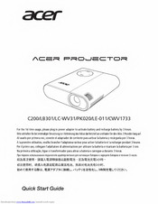 Acer CWV1733 Quick Start Manual