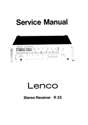 LENCO R25 Service Manual