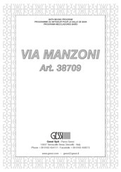 Gessi VIA MANZONI 38709 Manual