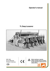Amazone TL 401 Operator's Manual