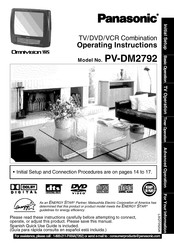 Panasonic PVDM2792 - MONITOR/DVD COMBO Operating Instructions Manual