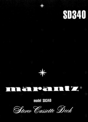 Marantz SD340 Instruction Manual