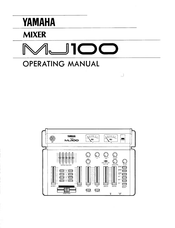 Yamaha MJ100 Operating Manual