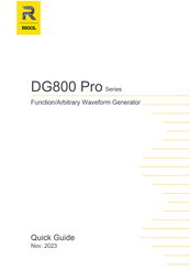 Rigol DG800 Pro Series Quick Manual