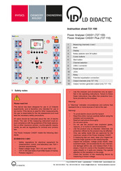 LD Didactic CASSY Plus Instruction Sheet