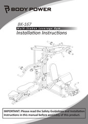 body Power BK-167 Installation Instructions Manual
