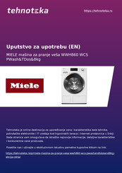 Miele WWH860 WCS Operating Instructions Manual