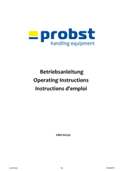 probst 57200050 Operating Instructions Manual
