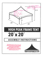 Tentandtable.com HIGH PEAK FRAME TENT 20 x 20 Assembly Instructions Manual