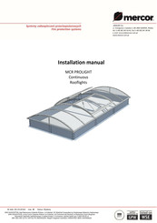 mercor MCR PROLIGHT Installation Manual