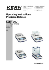 KERN TEWJ 300-3H-B Operating Instructions Manual