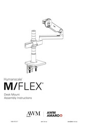 AWM Humanscale M/FLEX Assembly Instructions Manual