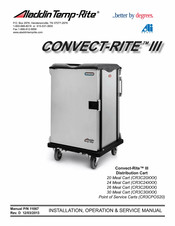 Alladin Temp-Rite CONVECT-RITE III CR3C20 Series Installation, Operation & Service Manual
