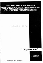 Realistic 12-1960 Manual