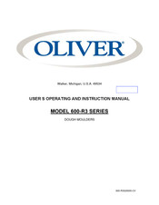 Oliver 600-R3 Series User's Operating And Instruction Manual