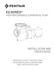 Pentair EQ SERIES Installation And User Manual