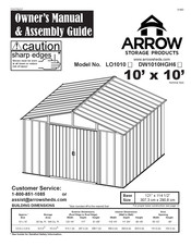 Arrow Storage Products LO1010 Owner's Manual & Assembly Manual