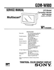 Sony Trinitron GDM-W900 Service Manual