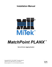 Mitek MatchPoint PLANX Installation Manual