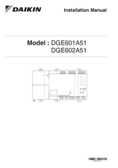 Daikin DGE601A51 Installation Manual
