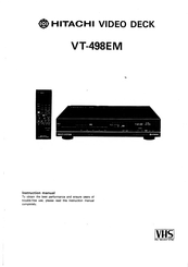 Hitachi VT-498EM Instruction Manual