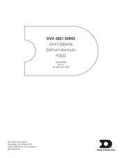 Daktronics DVX-2821 Series Manual