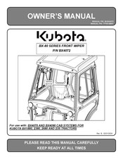 Kubota BX-80 Series Owner's Manual