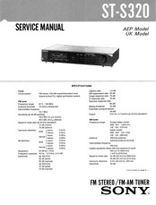Sony ST-S320 Service Manual