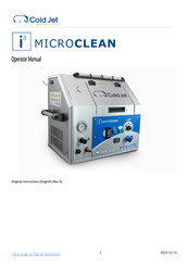 Cold Jet i3 MICROCLEAN Operator's Manual