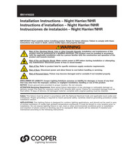 Cooper Lighting Night Harrier/NHR Installation Instructions Manual
