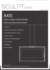 Sculpt AXIS I1000DS IB ZERO CLEARANCE Installation & User Manual