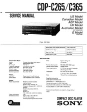 Sony CDP-C265 Service Manual