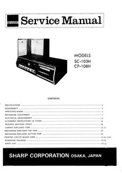 Sharp CP-108H Service Manual