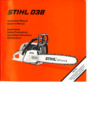Stihl 038 Instruction Manual